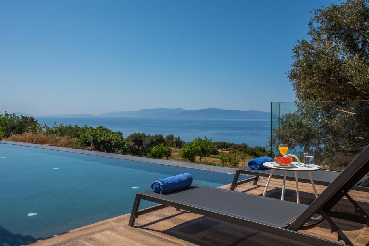 Brand New Villa Lefka With Private Pool At Platies Plateies Esterno foto